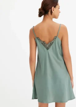 Damen bonprix Wäsche·Corsagen & Negligés|Wäsche·Dessous|Satin Negligé mit floraler Stickerei