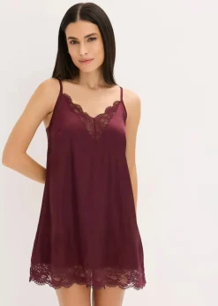 Damen bonprix Wäsche·Corsagen & Negligés|Wäsche·Dessous|Satin Negligé mit Glanzeffekt