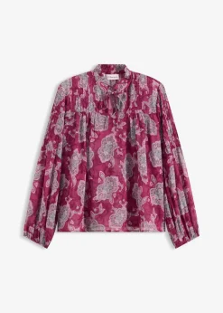 Sale Satin Tunika mit Biesen Damen Blusen & Tuniken|Bekleidung·Jacken & Mäntel