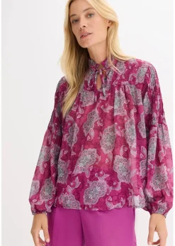 Sale Satin Tunika mit Biesen Damen Blusen & Tuniken|Bekleidung·Jacken & Mäntel