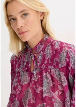 Sale Satin Tunika mit Biesen Damen Blusen & Tuniken|Bekleidung·Jacken & Mäntel