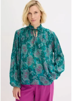 Damen bonprix Bekleidung·Jacken & Mäntel|Blusen & Tuniken|Satin Tunika mit Biesen
