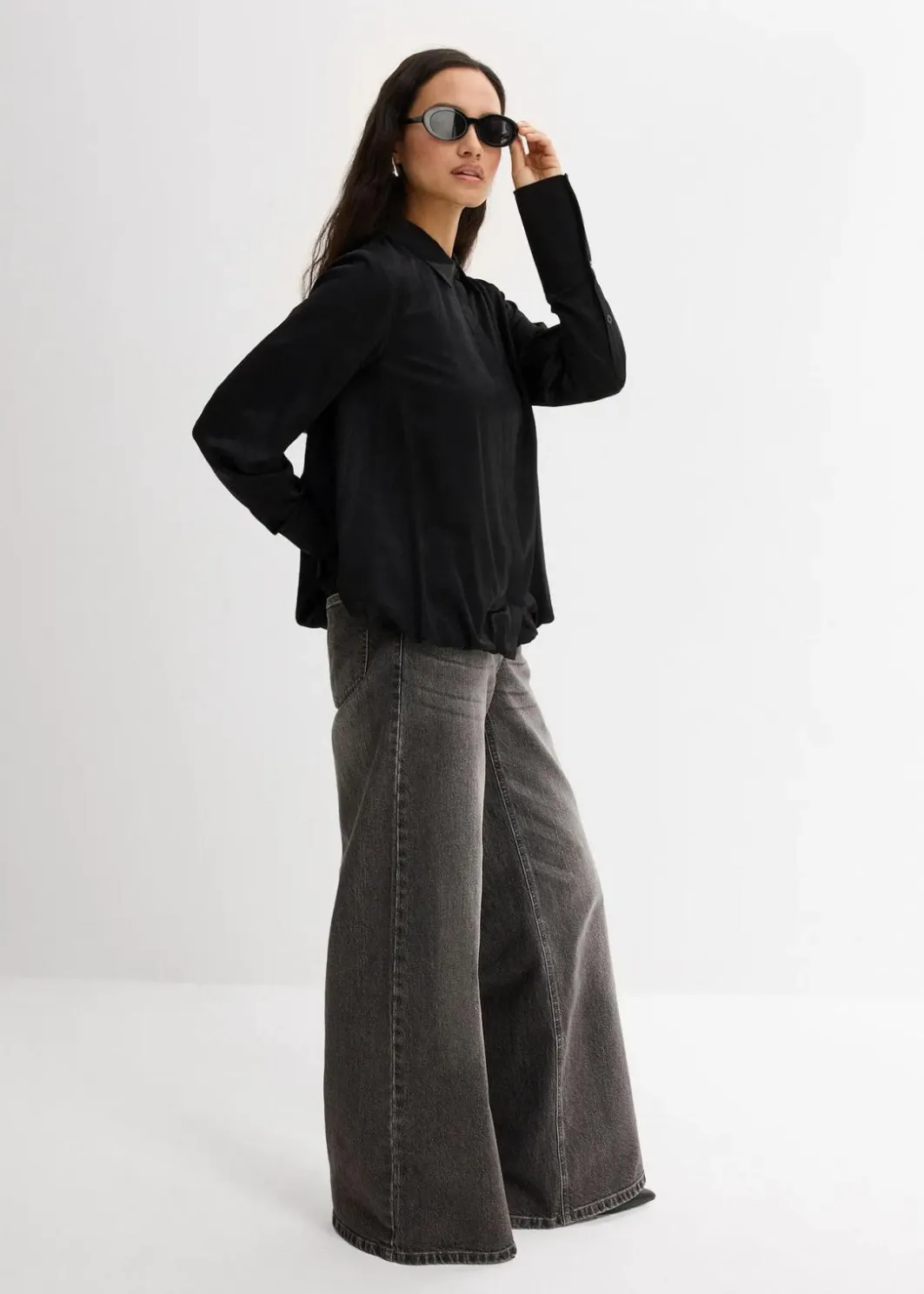 Damen bonprix Bekleidung·Jacken & Mäntel|Blusen & Tuniken|Satinbluse aus Viskose-Mix