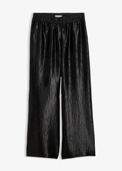 Sale Satinierte Palazzo-Hose mit Bequembund Damen Bekleidung·Kleider|Hosen