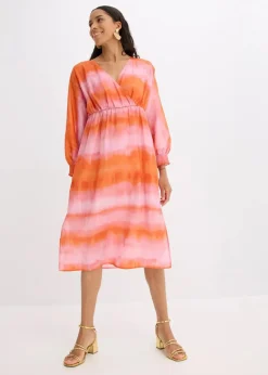 Online Satin-Midikleid mit Batik-Print Damen Kleider|Bekleidung·Pullover & Strickjacken
