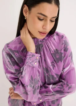 Outlet Satin-Tunika mit Viskose Damen Bekleidung·Jacken & Mäntel|Blusen & Tuniken