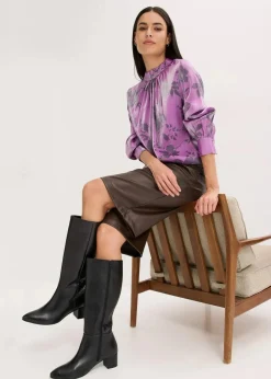 Outlet Satin-Tunika mit Viskose Damen Bekleidung·Jacken & Mäntel|Blusen & Tuniken