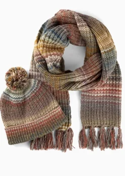 Sale Schal und Mütze (2-tlg.Set) Damen Mützen, Caps & Hüte|Schals & Tücher