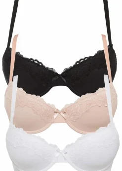 Discount Schalen BH (3er Pack) Damen Große Cups D-H|Nachhaltigere Materialien