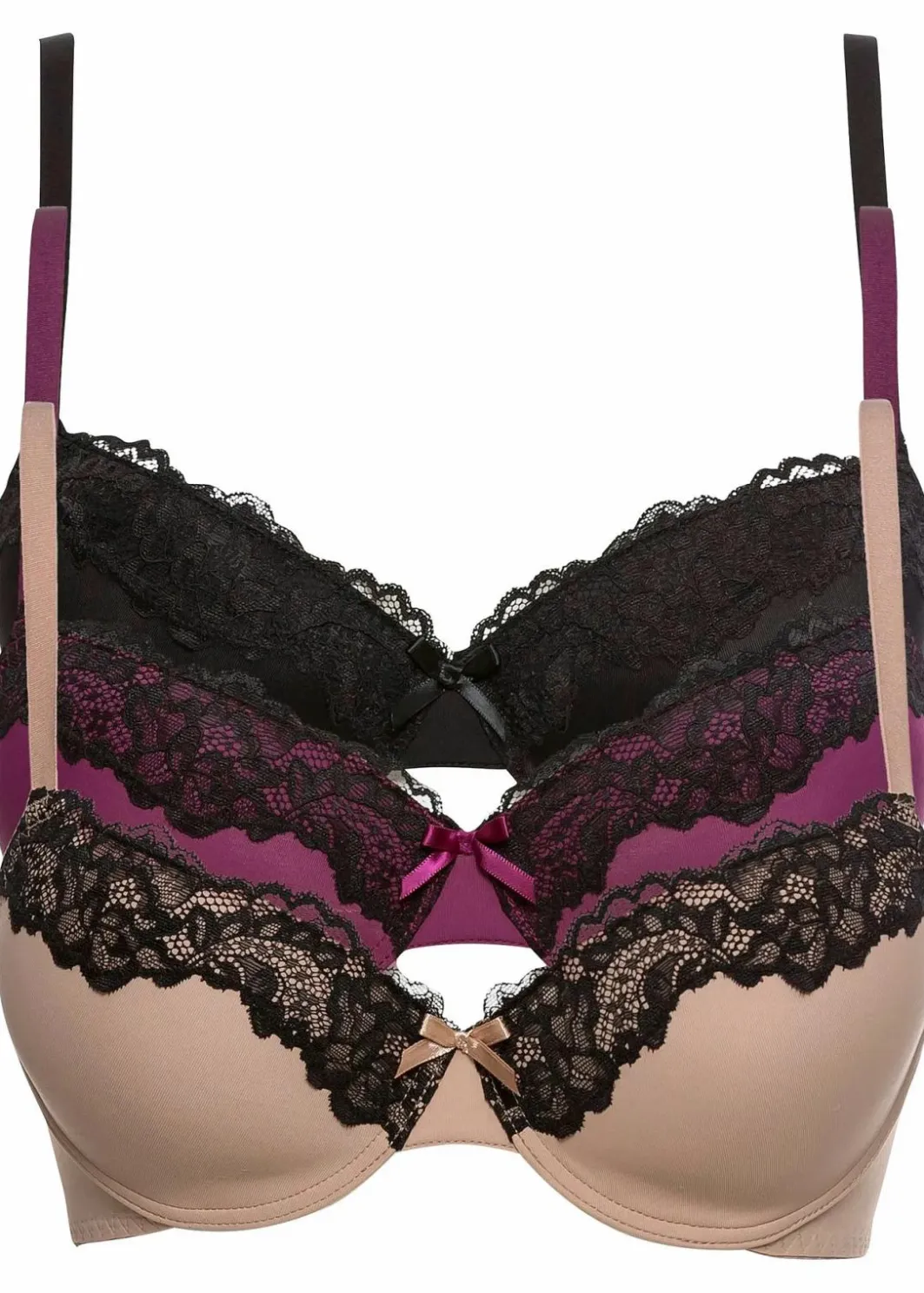 New Schalen BH (3er Pack) Damen Große Cups D-H|Nachhaltigere Materialien