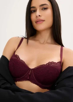 Damen bonprix Große Cups D-H|Bhs|Schalen-BH aus feiner Spitze