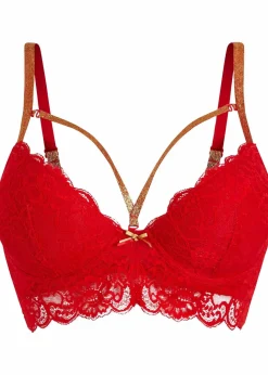 Damen bonprix Große Cups D-H|Nachhaltigere Materialien|Schalen-BH mit abnehmbaren glitzernden Trägern