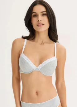 Outlet Schalen-BH mit Bügel mit Baumwolle und Spitze Damen Große Cups D-H|Nachhaltigere Materialien