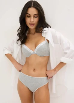 Outlet Schalen-BH mit Bügel mit Baumwolle und Spitze Damen Große Cups D-H|Nachhaltigere Materialien