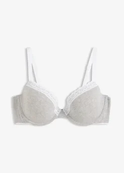 Damen bonprix Große Cups D-H|Nachhaltigere Materialien|Schalen-BH mit Bügel mit Baumwolle und Spitze