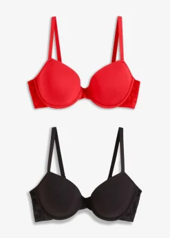 Outlet Schalen-BH mit Bügel mit Bio-Baumwolle (2er Pack) Damen Große Cups D-H|Bhs
