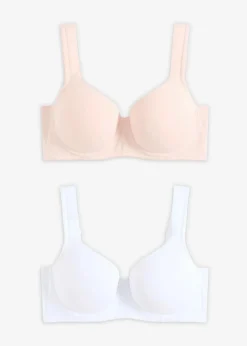 New Schalen-BH mit Bügel mit Bio-Baumwolle (2er Pack) Damen Große Cups D-H|Nachhaltigere Materialien