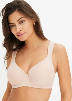 Damen bonprix Große Cups D-H|Nachhaltigere Materialien|Schalen-BH mit Bügel mit Bio-Baumwolle (2er Pack)