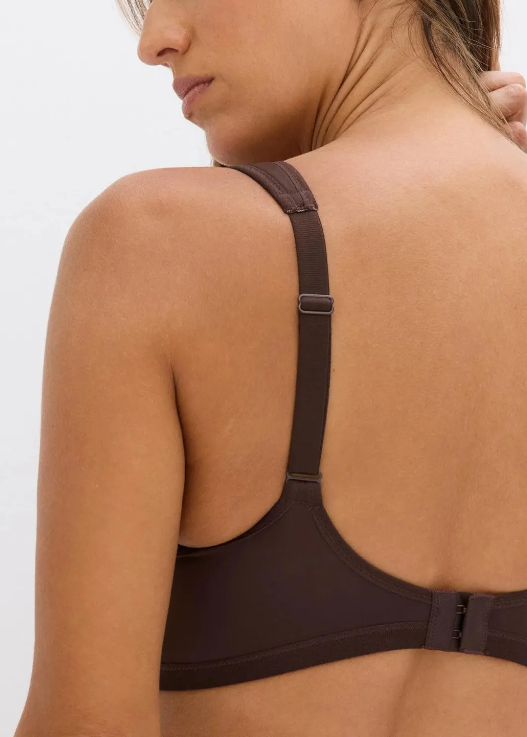 Discount Schalen-BH mit geolsterten Tägern und Glanzeffekt Damen Wäsche·Große Cups D-H|Wäsche·Bhs
