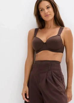 Discount Schalen-BH mit geolsterten Tägern und Glanzeffekt Damen Wäsche·Große Cups D-H|Wäsche·Bhs