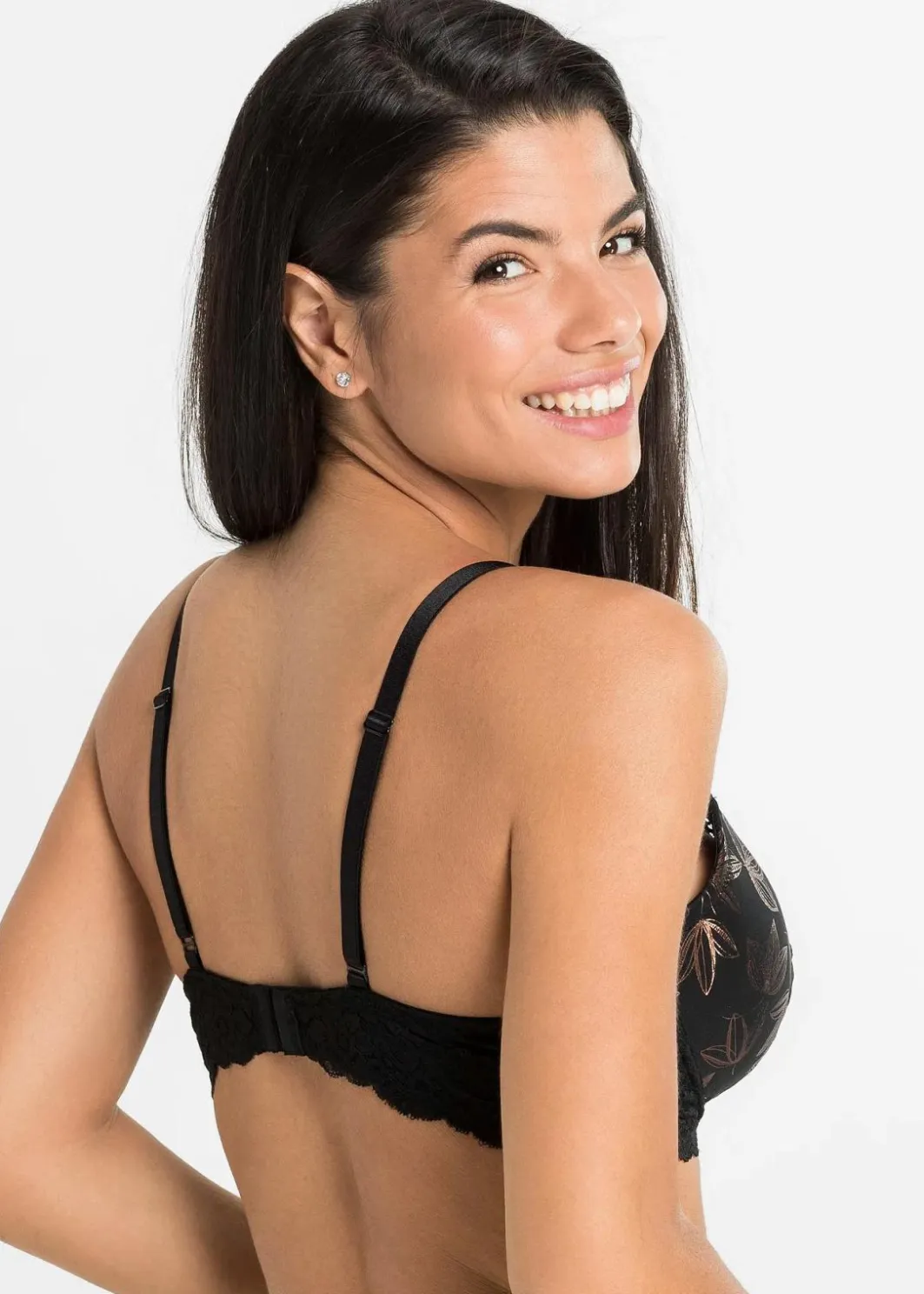 Damen bonprix Große Cups D-H|Bhs|Schalen-BH mit schimmerndem Effekt