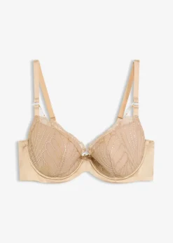 Sale Schalen-BH mit zarter Stickerei und abnehmbaren Ketten-Accessoire Damen Große Cups D-H|Bhs