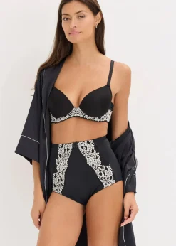 Damen bonprix Große Cups D-H|Nachhaltigere Materialien|Schalen-BH mit zweifarbiger Spitze