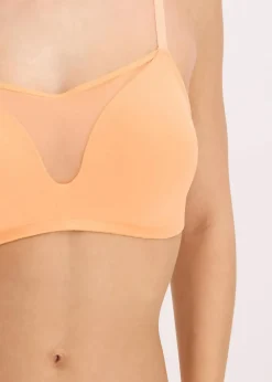 Outlet Schalen-BH ohne Bügel mit Mesh Damen Nachhaltigere Materialien|Basics