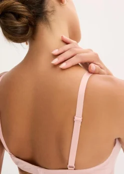 Damen bonprix Bhs|Schalen-BH ohne Bügel aus glänzendem Material
