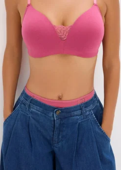 Damen bonprix Wäsche·Baumwollunterwäsche|Nachhaltigere Materialien|Schalen-BH ohne Bügel mit Baumwolle (2er Pack)