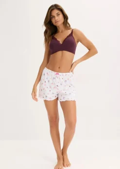 Damen bonprix Große Cups D-H|Nachhaltigere Materialien|Schalen-BH ohne Bügel mit Bio-Baumwolle (2er Pack)