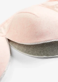 Hot Schalen-BH ohne Bügel mit Bio-Baumwolle und Rippe (2er Pack) Damen Wäsche·Baumwollunterwäsche|Wäsche·Bhs