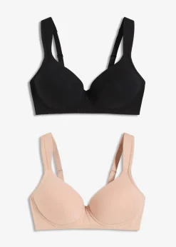 Hot Schalen-BH ohne Bügel mit Bio-Baumwolle (2er Pack) Damen Nachhaltigere Materialien|Bhs