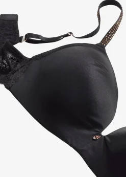 Sale Schalen-BH ohne Bügel mit glitzernden Trägern Damen Bhs|Dessous