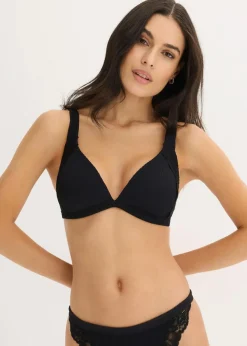 Clearance Schalen-BH ohne Bügel mit weicher Rippe Damen Dessous|Bhs