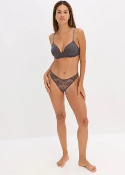 Damen bonprix Dessous|Bhs|Schalen-BH ohne Bügel mit zarter Spitze
