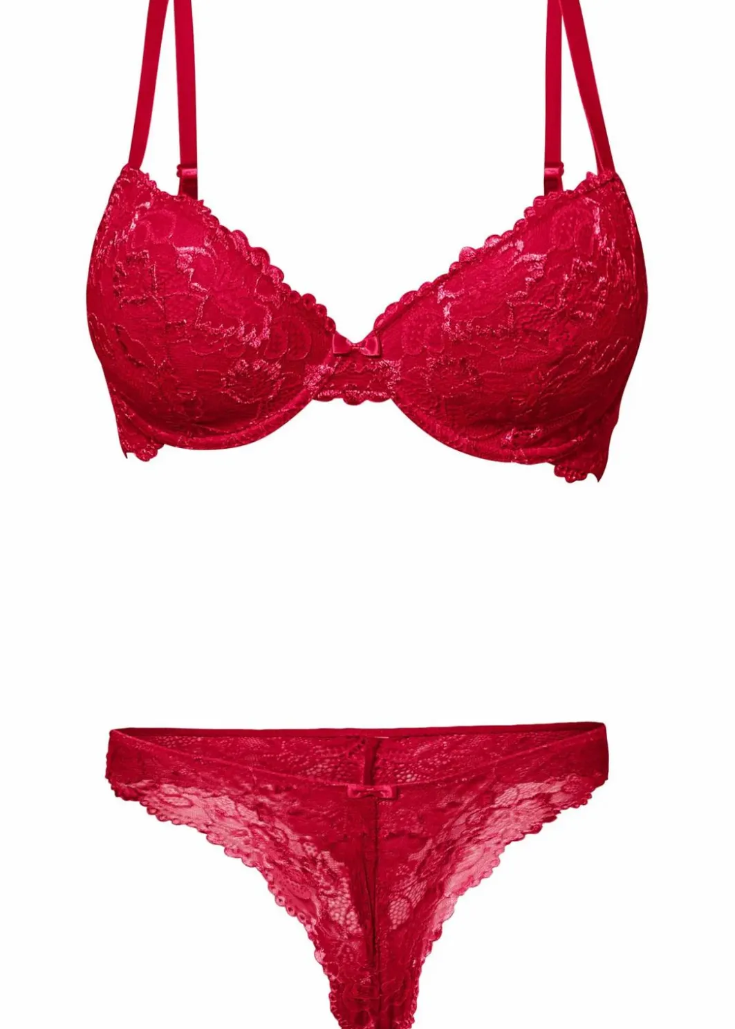 Best Schalen-BH +String aus zarter Spitze (2-tlg.Set) Damen Wäsche·Dessous|Wäsche·Große Cups D-H