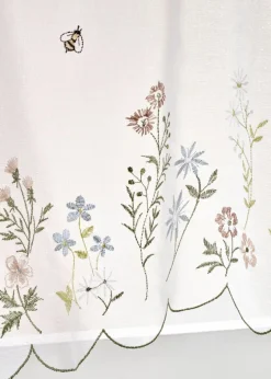 Clearance Scheibengardine mit Blumen Stickerei Scheibengardinen