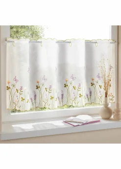 bonprix Scheibengardinen|Scheibengardine mit Blumen Stickerei