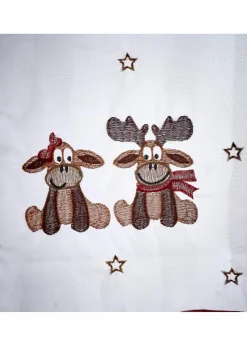 Sale Scheibengardine mit Elch Stickerei Scheibengardinen|Weihnachtsdeko & -Textilien·Gardinen