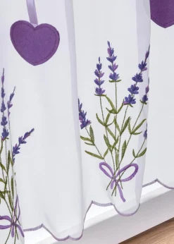 Online Scheibengardine mit Lavendel Stickerei Scheibengardinen