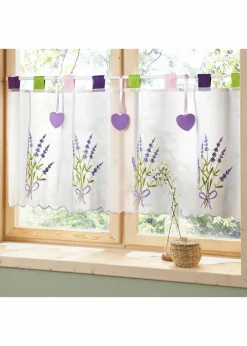 Online Scheibengardine mit Lavendel Stickerei Scheibengardinen