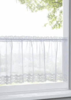 Best Scheibengardine mit Spitzenkante mit recyceltem Polyester Scheibengardinen