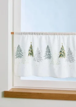 Best Scheibengardine mit Tannebaum Stickerei Scheibengardinen|Weihnachtsdeko & -Textilien·Gardinen