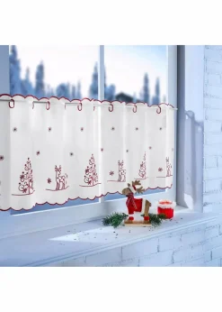 bonprix Scheibengardinen|Weihnachtsdeko & -Textilien·Gardinen|Scheibengardine mit Tannenbaumstickerei