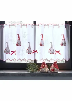 bonprix Scheibengardinen|Weihnachtsdeko & -Textilien·Gardinen|Scheibengardine mit weihnachtlicher Stickerei