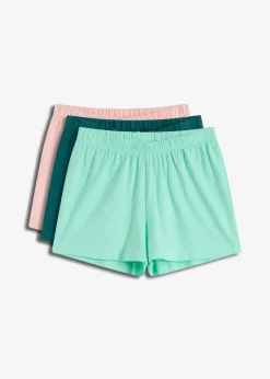 Damen bonprix Wäsche·Nachtwäsche|Nachhaltigere Materialien|Schlaf Shorts (3er Pack)