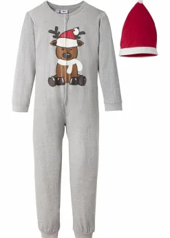 Discount Schlafoverall + Zipfelmütze mit weicher Bio-Baumwolle (2-tlg. Set) Kinder Jungen·Nachtwäsche|Mädchen·Nachtwäsche
