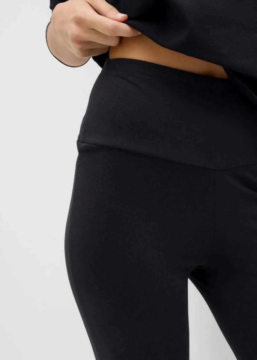 Damen bonprix Basics|Hosen|Schlaghose aus Bio-Baumwolle mit Stretch