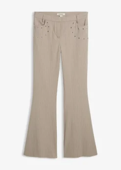 Damen bonprix Hosen|Nachhaltigere Materialien|Schlaghose aus fließendem Viskose-Mix